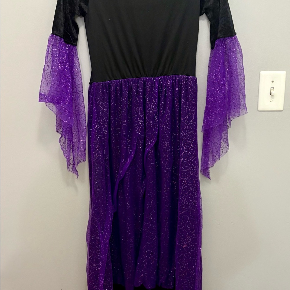 Enchanting Black and Purple Kids Halloween Costume - Picture 6 of 11